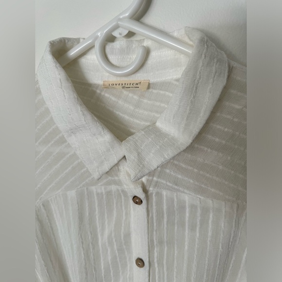 LoveStitch Button Down Swim Coverup NWOT - Picture 3 of 8